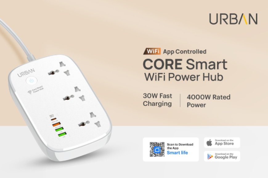 URBAN ventures into Smart charging & home automation category with URBAN Core Smart WiFi Power Hub Extension Power Stations